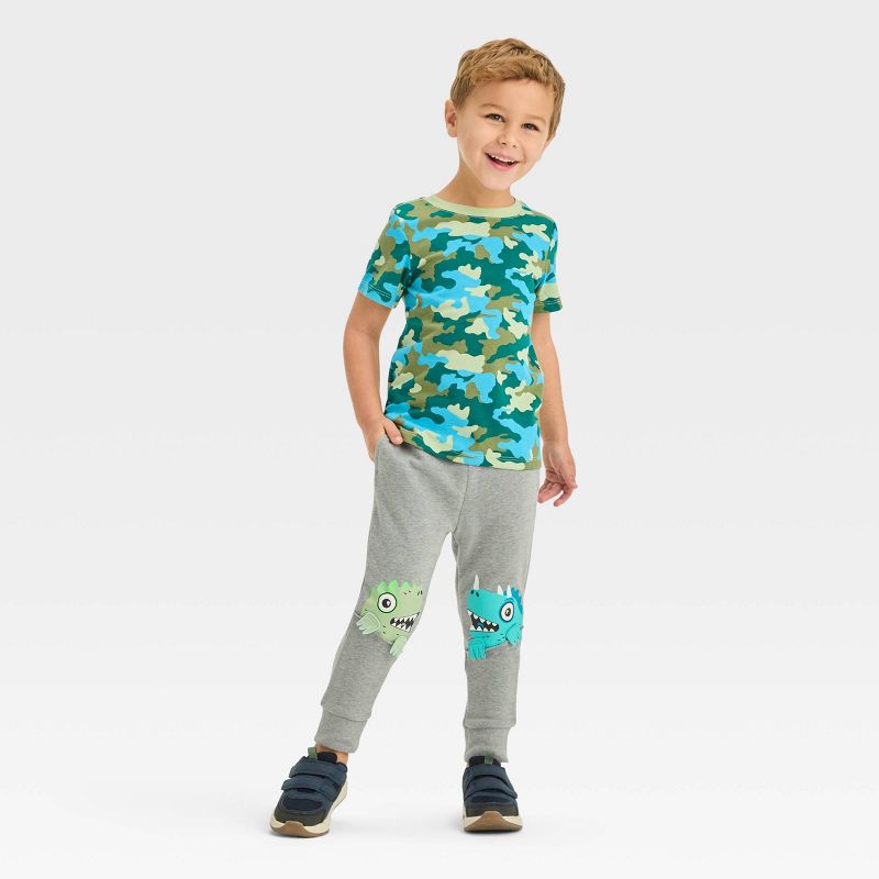 Toddler Boys' Pull-On Dino Jogger Pants - Cat & Jack™ Gray, 4 of 5