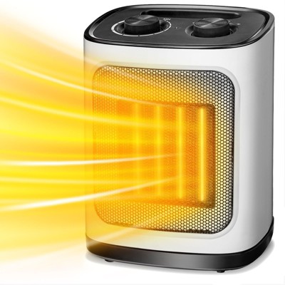 R.W.FLAME 1500W Ceramic Indoor Heater, BLACK / WHITE