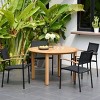 Amazonia 5pc Eucalyptus Round Longbottom Outdoor Patio Dining Set Black: FSC-Certified, All-Weather, UV-Resistant - image 2 of 4