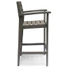 Stamford 4pk Acacia Bar Stool - Gray - Christopher Knight Home: Water-Resistant, Fixed Height - 3 of 4