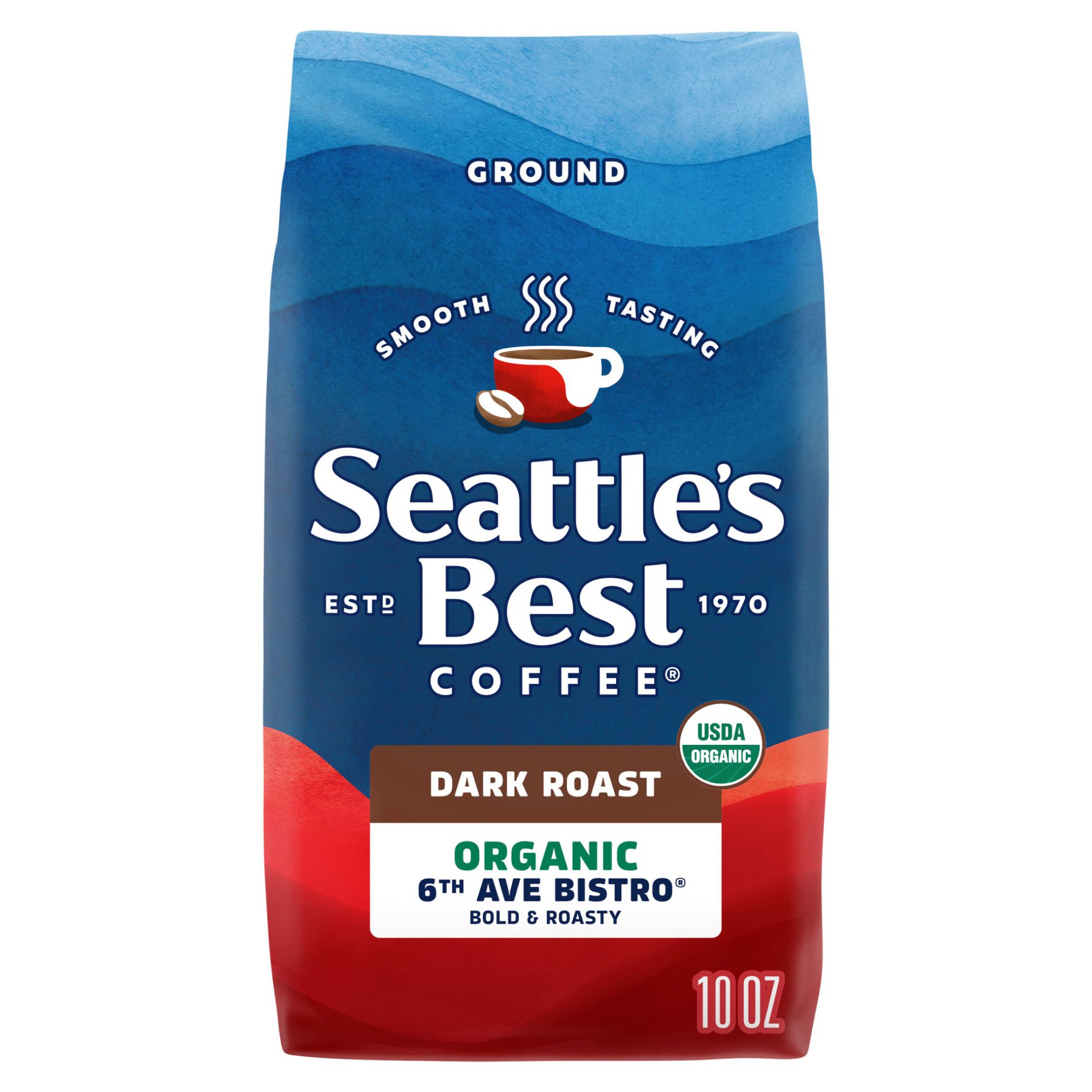 Seattle's Best Coffee Organic 6th Avenue Bristo Dark Roast Ground Coffee - 10oz