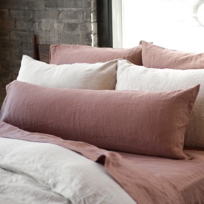 King Size Putty Heather French Linen Pillowcase Set