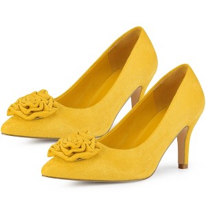 BLISSFUL STEP Women's Pointed Toe Stiletto Heel Slip-on Pumps - 1 of 4