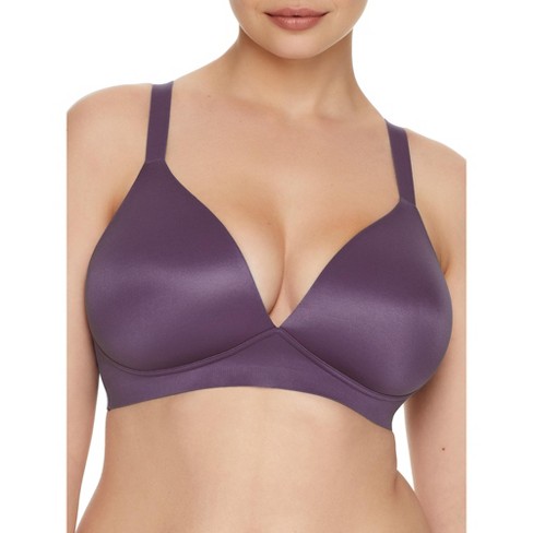 Women's Minimalist Comfortable Soft Wire Thin Demi Cup Bra - Purple