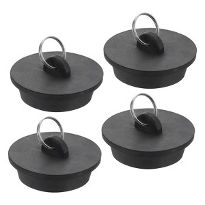 Unique Bargains Rubber Bathtub Sink Drain Stoppers with Hanging Ring 4 Pcs - 1 of 4