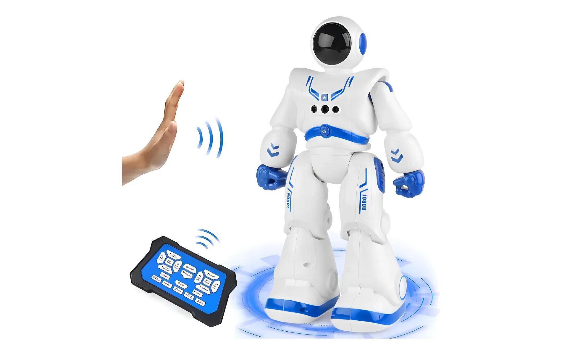 Swtroom Robot Remote Toy Gestures Control and STEM Educational Toy for Kids 5 Years Older Up White