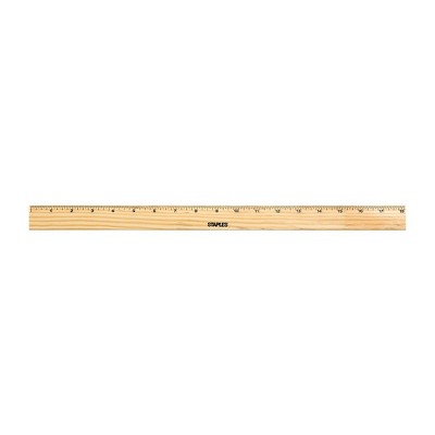 Staples Beveled Wood Ruler 18" (51904) 2772882