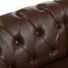 99.5'' PU Leather L-Shaped Sectional SofasCouch with Rolled Arms, Nailhead Trim and Tufted Back, 5-Seater for Living Room - 4 of 4