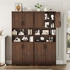 Tall Bathroom Cabinet, 67" Bathroom Storage Cabinet with 4 Doors and Adjustable Shelves - 3 of 4