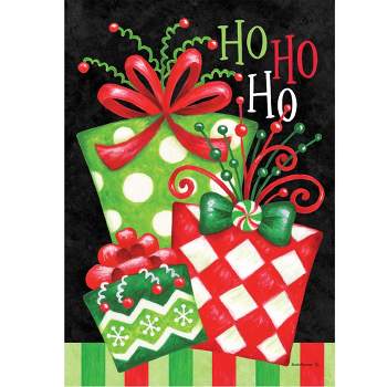 Home & Garden Gifts And Bows Flag  -  One Garden Flag 17.75 Inches -  Christmas Presents  -  4432Fm  -  Polyester  -  Multicolored