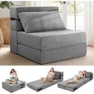 Homdox Folding Sofa Bed Chair with Pillow,Convertible Fold Out Chair Bed Sleeper,Foam Floor Mattress, Foldable Futon Couch Bed for Living Room/Dorm - 1 of 4