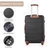 Whisen 3-Piece Luggage Sets, ABS Hardside Spinner Suitcases with TSA Lock and Spinner Wheels, Checked & Carry on Luggages - 2 of 4