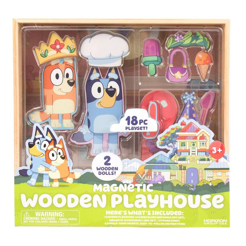 Bluey Magnetic Wooden Playset, 1 of 6