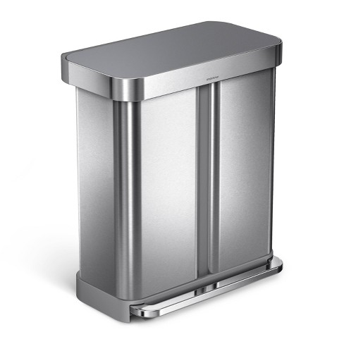 simplehuman 4L Compost Caddy Bin Brushed Stainless Steel