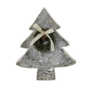 Northlight Birchwood Christmas Tree with Wreath and Bow Decoration - 12" - 1 of 3