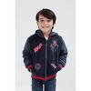 Marvel Spider-Man French Terry Varsity Zip Up Bomber Jacket Toddler - 2 of 4