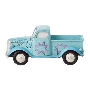 Jim Shore 2.0 Inch Blue Pick Up Truck Mini , Heartwood Creek (1PC) - 1 of 3