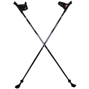 LEKI Nordic Walking Force Aluminum Trekking Poles Black/Blue 115cm - 1 of 3