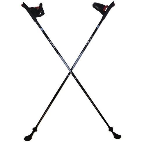 Leki Nordic Walking Force Aluminum Trekking Poles Black/blue 115cm : Target