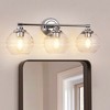 DORESshop 24 in. 3-Light Chrome Modern Globe Vanity Light for Bathroom with Clear Glass Shades - 2 of 4