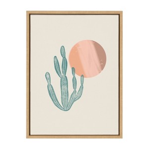 Kate and Laurel Sylvie Desert Sunrise Framed Canvas by Kate Aurelia Holloway, 18x24, Natural - 1 of 4