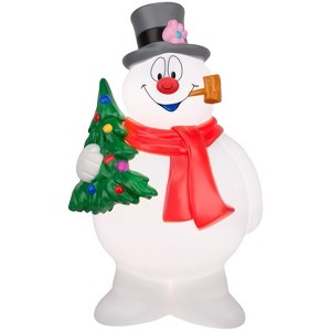 Gemmy Lighted Blow Mold Outdoor Decor Frosty w/Tree 24" WB, Multicolored - 1 of 4