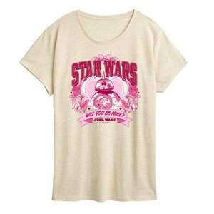 Women's - Star Wars - Valentine Bb8 Collegiate Short Sleeve Graphic T-Shirt - 1 of 4
