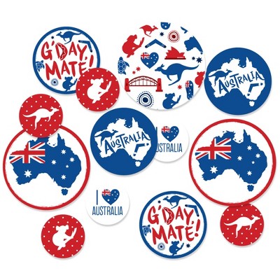 Big Dot of Happiness Australia Day - G'Day Mate Aussie Party Giant Circle Confetti - Party Decorations - Large Confetti 27 Count