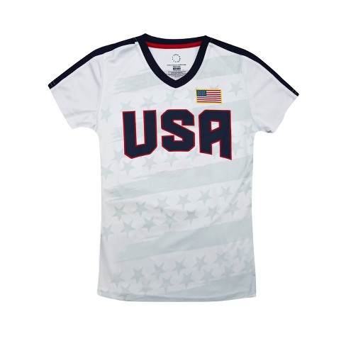 U S Women S National Soccer Team Megan Rapinoe Girls V Neck Athletic White Jersey S Target