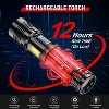 Shadowhawk Tactical LED Flashlight 3000LM Rechargeable, 7 Modes, Zoomable, Waterproof Survival & Emergency Light for Camping, Backpacking & EDC - 4 of 4