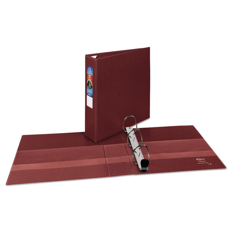 Avery Heavy-Duty Binder with One Touch EZD Rings 11 x 8 1/2 2" Capacity Maroon 79362, 2 of 8