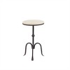 VYNXARIA Industrial Marble Coffee Table with Black Metal Frame - 3 of 4