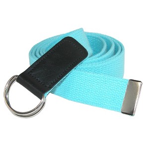 CTM  Cotton Web Belt with Double D Ring Buckle - 1 of 4
