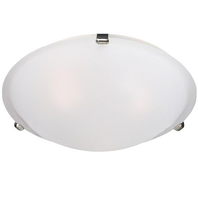 Maxim Lighting Malaga 3 - Light Flush Mount in  Satin Nickel