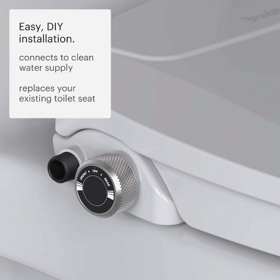 Brondell White Round Non-Electric Bidet Toilet Seat