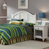 Home Styles Home Bermuda Nightstand White/Espresso: Mahogany Frame, Brass Hardware, Storage Shelf - image 2 of 4