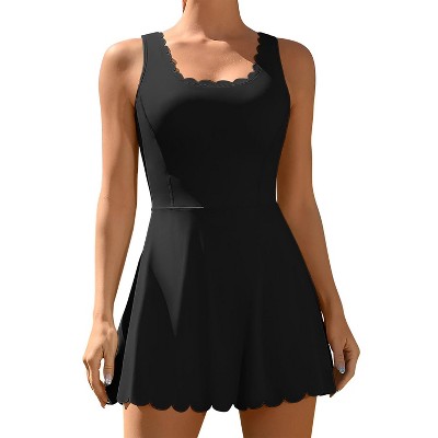 Attraco Women's Tennis Dress with Shorts Workout Golf Skirts with Pockets Athletic Dresses