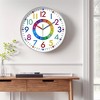 REGALWOVEN Plastic Round Battery Powered Silent Non-Ticking Wall Clock 12 Inches - 2 of 4