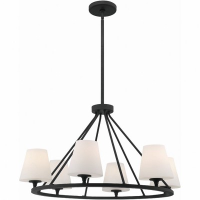 Crystorama Lighting Keenan 6 - Light Chandelier in  Black Forged