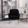 Sapphtopaz Accent Chair Velvet Modern Mid Century Comfortable Bedroom Lounge Armchair for Living Room, Bedroom, Nursery, Office, Indoor - 2 of 4