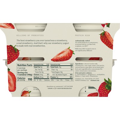 Chobani Strawberry on the Bottom Nonfat Greek Yogurt - 4ct/5.3oz Cups_2