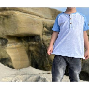 Gender Neutral BEACON RAGLAN TEE - ME & HENRY - 1 of 2