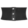 INSPIRE CHIC Women's Elastic Wide Corset Vintage Lace-up Tied Cinch Waspie Waist Belts 1Pc - 2 of 4
