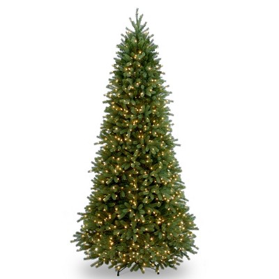 National Tree Company 9ft Jersey Fraser Fir Slim Tree with Clear Lights