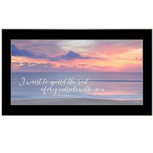 HomeRoots Rest of My Sunsets Black Framed Print Wall Art - 1 of 3