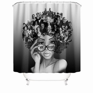Glasses Girl Shower Curtains for Bathroom Waterproof Fabric Bath Curtain Durable Soft Stylish Bathroom Decor 72x72 Inch - 1 of 1