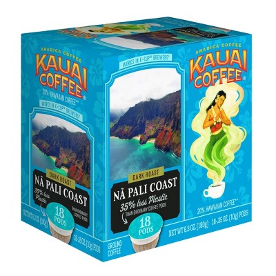 Kauai Na'Pali Coast Dark Roast Single Cup Pods - 18ct