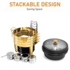 ROVSUN 5QT 4 Pack Maifanite-Coated Chafing Dishes for Buffet 4 Pack with Lid Holder for Party Wedding, Black & Gold - 2 of 4