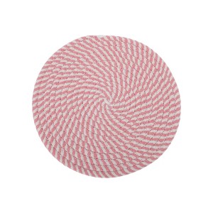 Unique Bargains Trivet Round Rope Woven Mat Cotton Non-woven Fabric 8.66"x8.66"x0.31" - 1 of 3