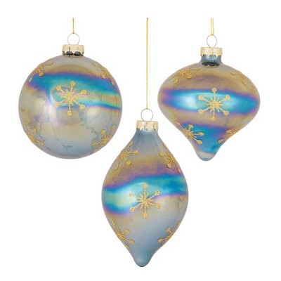 Melrose Irredescent Glass Snowflake Ornament (Set of 6)